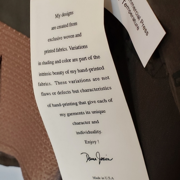 Vintage Art to Wear 80's Lagenlook Bohemian Donna Jessica Hand Printed One size - Picture 14 of 15